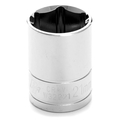 Performance Tool Chrome Socket, 1/2" Drive, 21mm, 6 Point, Shallow W32221